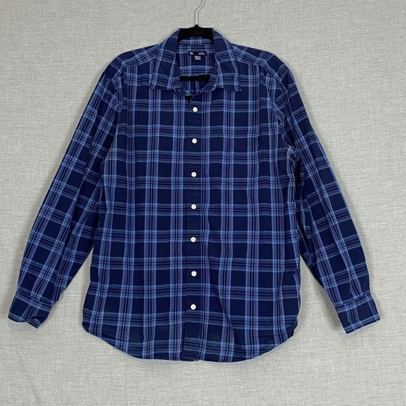 Gap Button Up Shirt Classic Fit 100% Cotton Blue Plaid Sz XL - Picture 1 of 7
